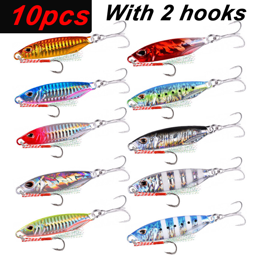 Fishing Equipment For Trout - 10 قطع من طُعم الصيد المعدني