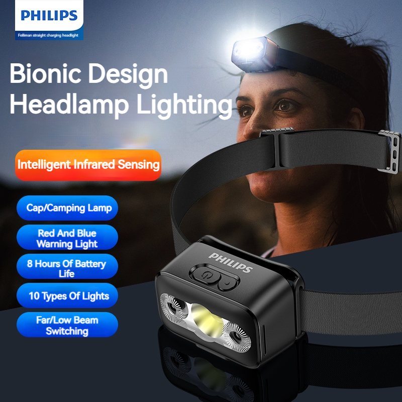 Fishing Headlamp - فيليبس LED كشافات الاستشعار رئيس مصباح