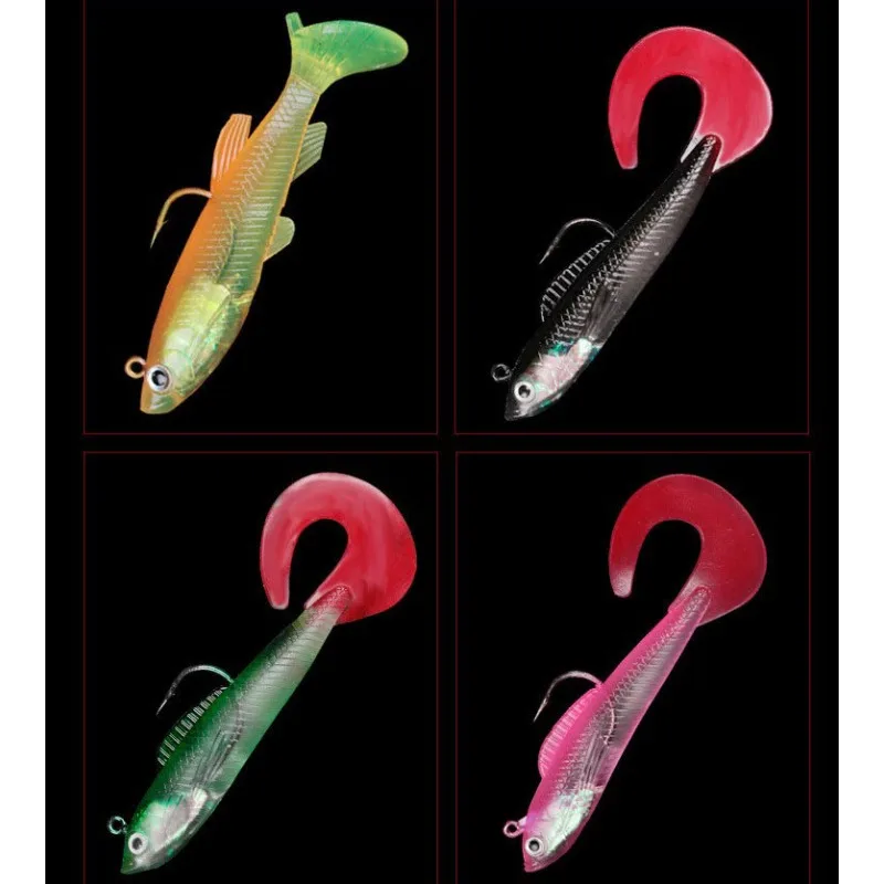 Fishing Equipment Online - 10 قطع طعوم صيد ناعمة بذيل