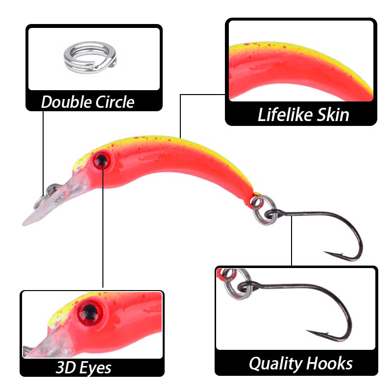 8 قطع بطيئة غرق الصيد إغراء ما - مراجعة Fishing Equipment For Trout وسعره