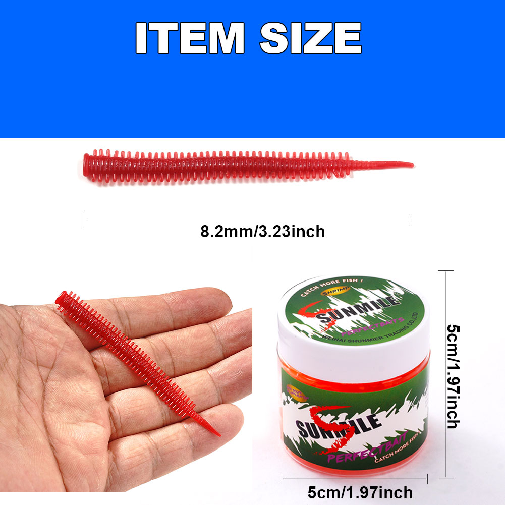 سنمايل 10 قطع طُعم دودة الرمل  - مراجعة Fishing Equipment For Trout وسعره