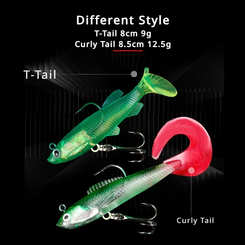 10 قطع طعوم صيد ناعمة بذيل على - مراجعة Fishing Equipment Online وسعره