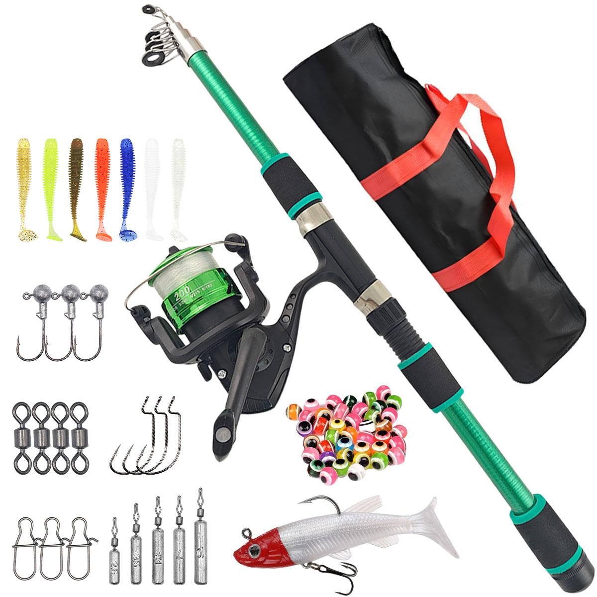 مجموعة كاملة من صنارة الصيد ال - مراجعة Fishing Equipment Online وسعره