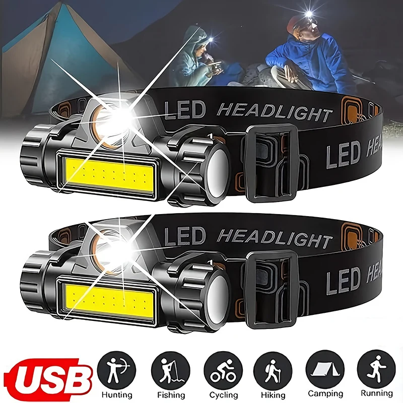 كشاف أمامي COB LED USB قابل لإ - مراجعة Fishing Headlamp وسعره